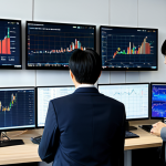 **

A group of professional financial analysts in a modern Tokyo office, reviewing cryptocurrency market trends on large monitors. Everyone is fully clothed in appropriate business attire. The scene emphasizes data analysis and market research, with charts and graphs visible on screens. Focus on blockchain technology. Safe for work, professional environment, perfect anatomy, correct proportions, natural pose.

**