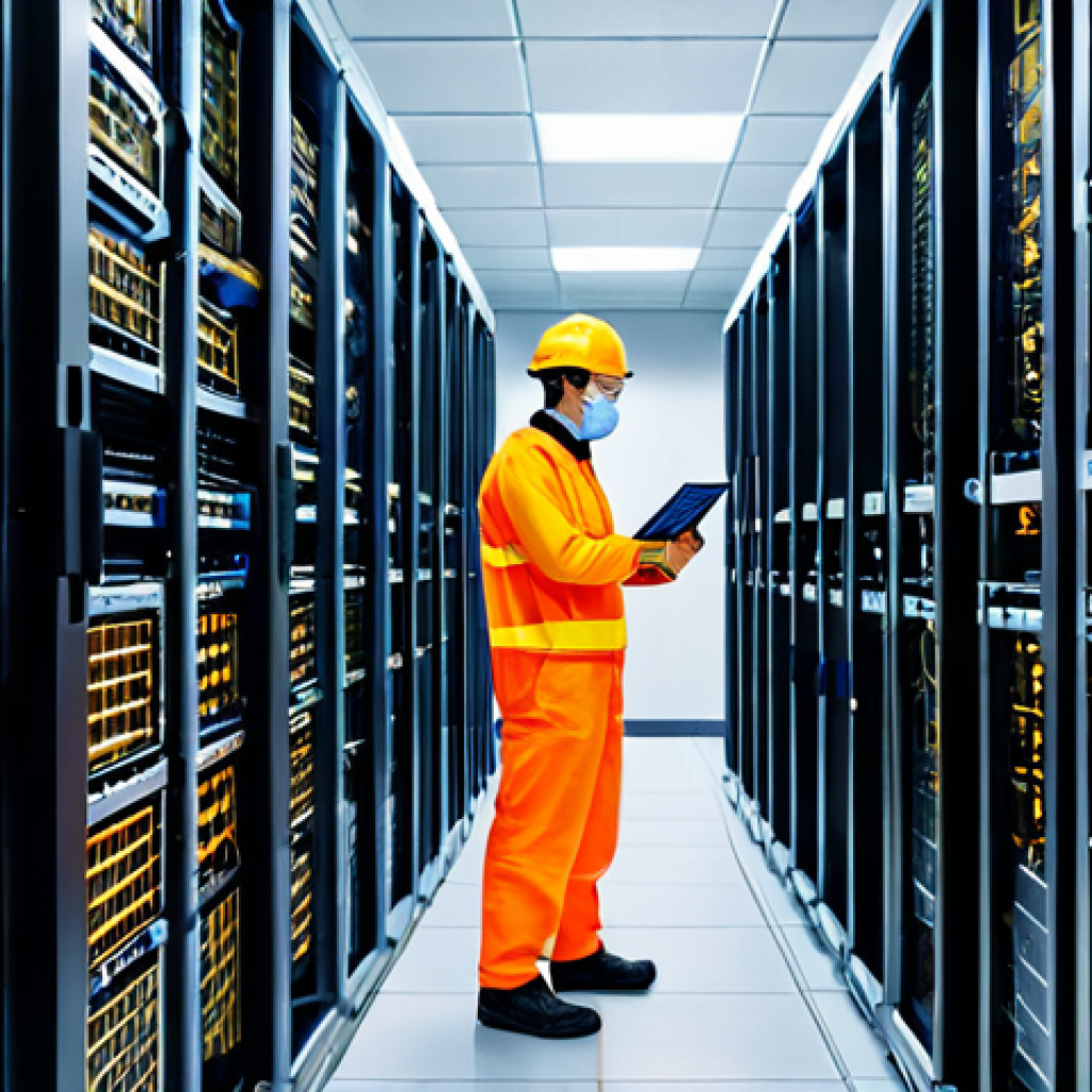 비트코인 채굴 원리 - Bitcoin Mining Rig in Data Center**

"A fully clothed technician inspecting a Bitcoin mining rig in ...