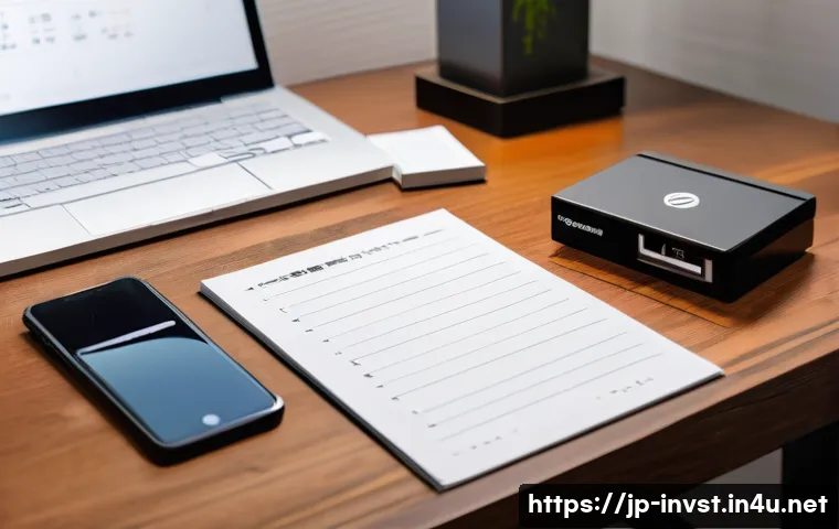 코인 보안 팁과 해킹 사례 - A sleek and modern workspace showing a Japanese person carefully setting up a Ledger hardware wallet...